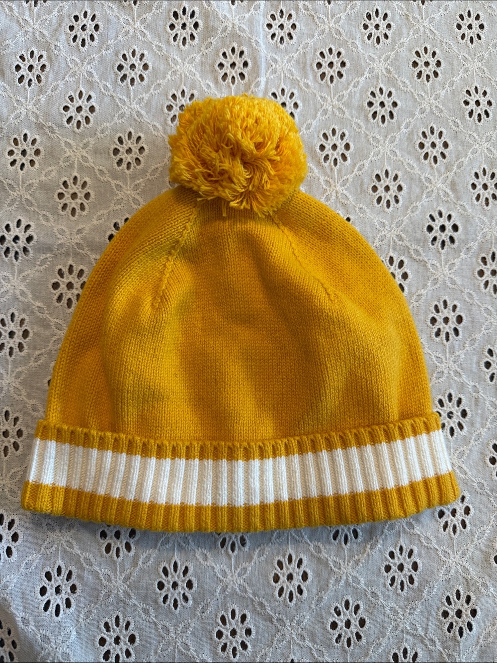 Janie and Jack size 6-8 Kids Pom-Pom Beanie Hat